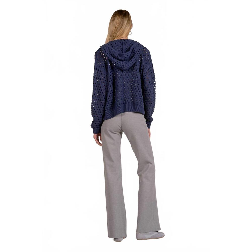 NEW ELAN sofia sweater cardigan in navy - Picture 3 of 3